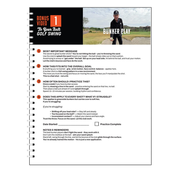 21 Days to YOUR Best Swing (Workbook)